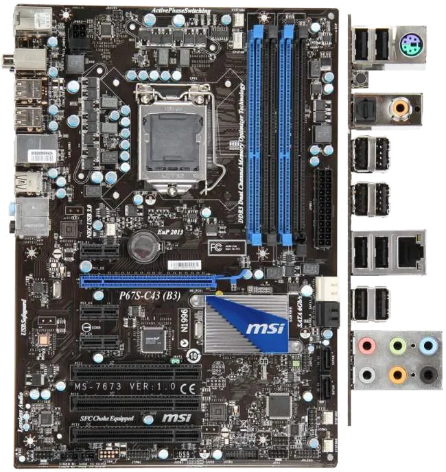 Ремонт материнских плат  MSI P67S-C43 в Новосибирске