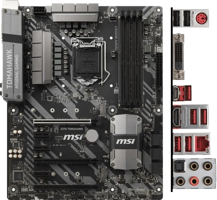 Ремонт материнских плат  MSI Z370 TOMAHAWK в Новосибирске