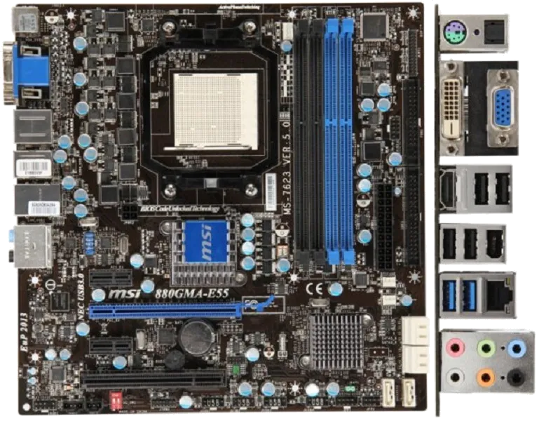 Ремонт материнских плат  MSI 880GMA-E55 в Новосибирске