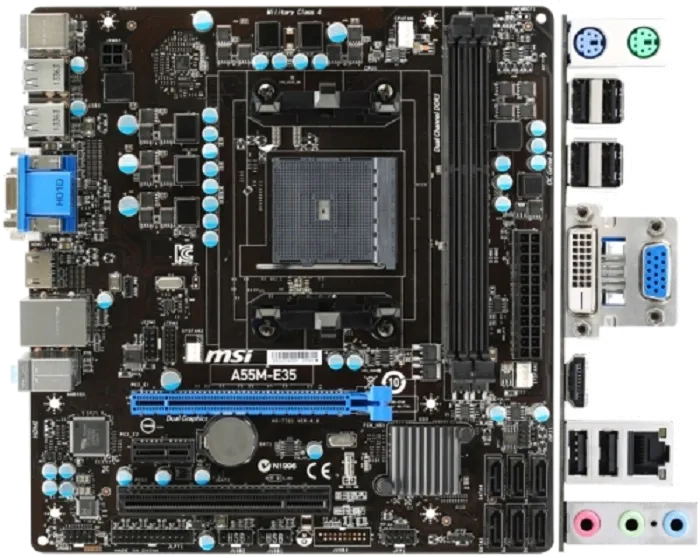 Ремонт материнских плат  MSI FM2-A55M-E35 в Новосибирске