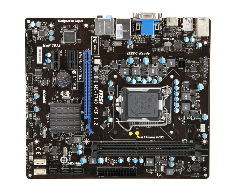 Ремонт материнских плат  MSI H61MA-E35 (B3) в Новосибирске