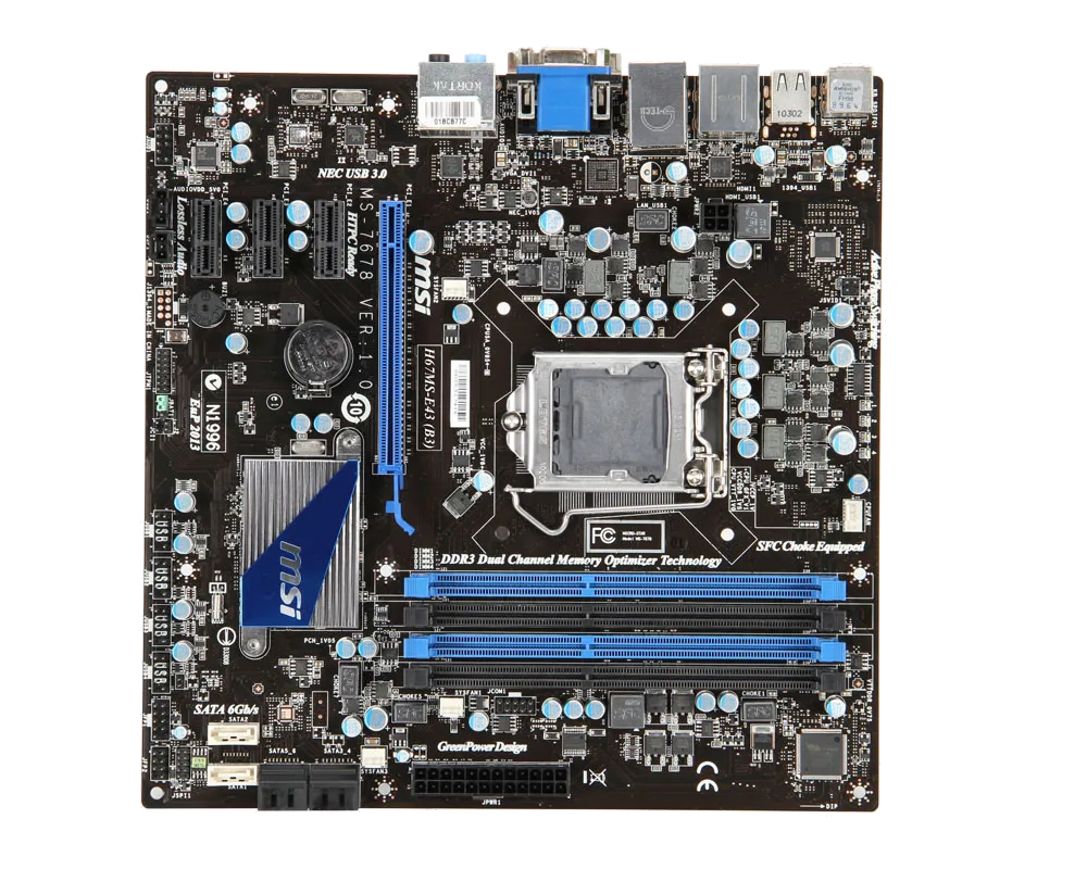 Ремонт материнских плат  MSI H67MS-E43 (B3) в Новосибирске