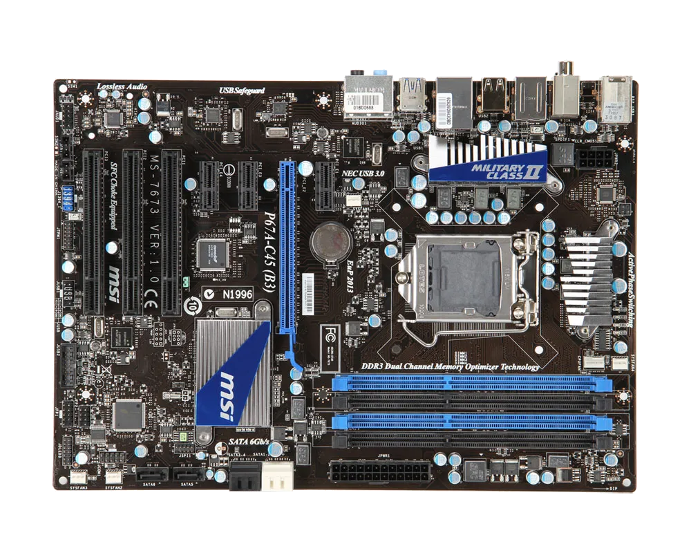 Ремонт материнских плат  MSI P67A-C45 в Новосибирске